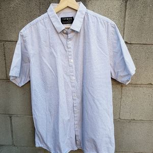 Topman Blue pattern button down
